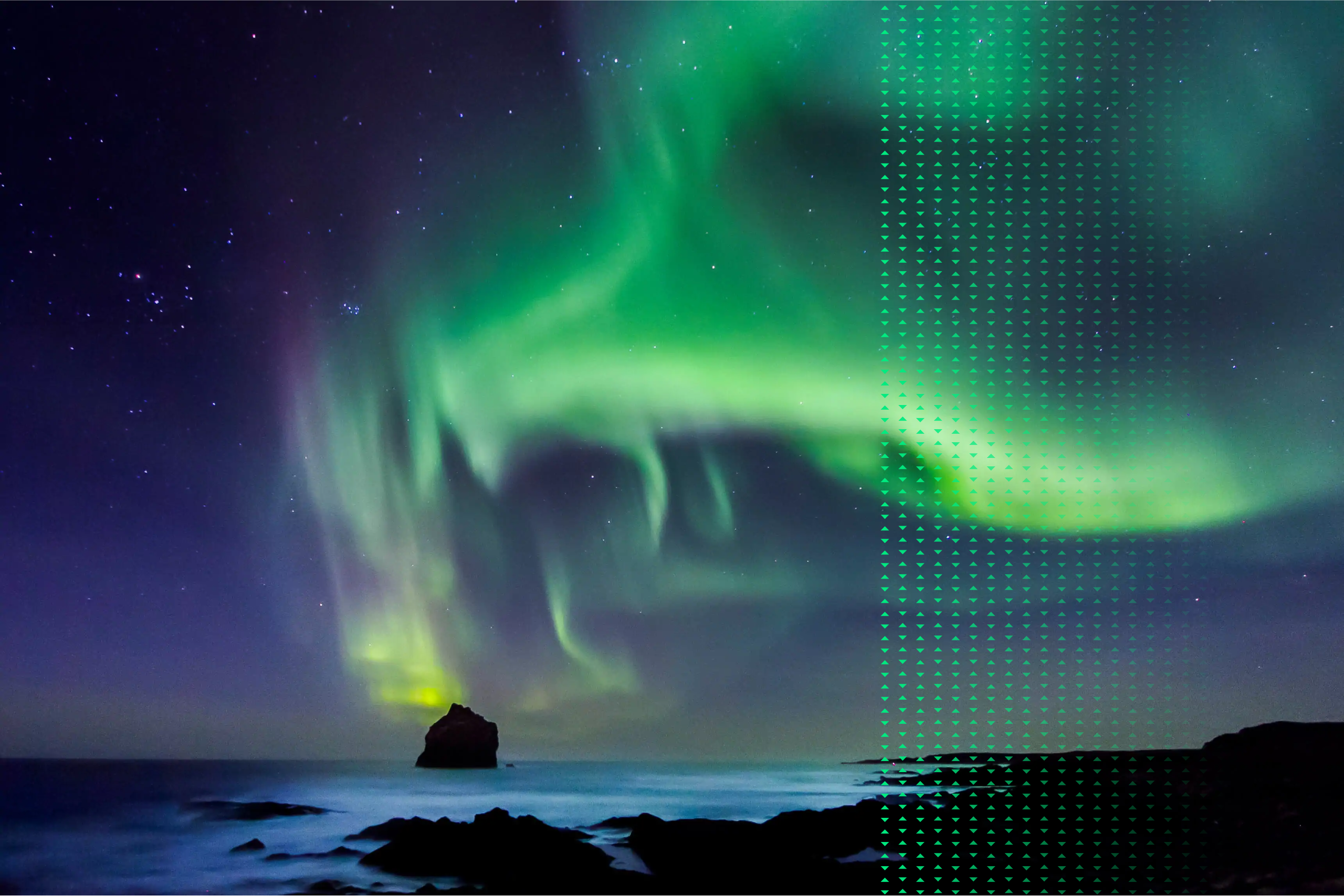 Aurora borealis representing Nasdaq's innovative digital transformation